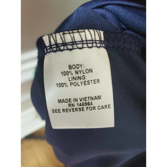 Signature Blue Floral 100% Nylon Casual Dress - Picture 9 of 11